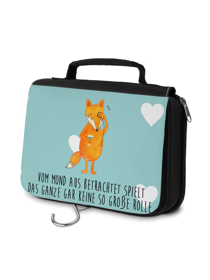 

Mr. & Mrs. Panda Косметичка Fox Lord с надписью, выполненная в бирюзовом пастельном цвете