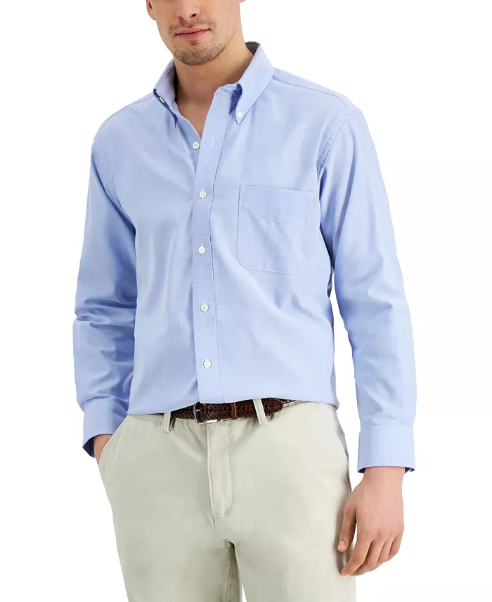 

Мужская классическая рубашка Pinpoint Dress Shirt Club Room, синий