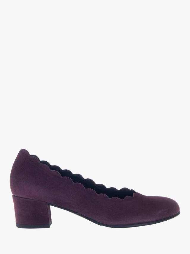 Gigi Wide Fit туфли-лодочки с фигурным краем из замши Gabor, Purple