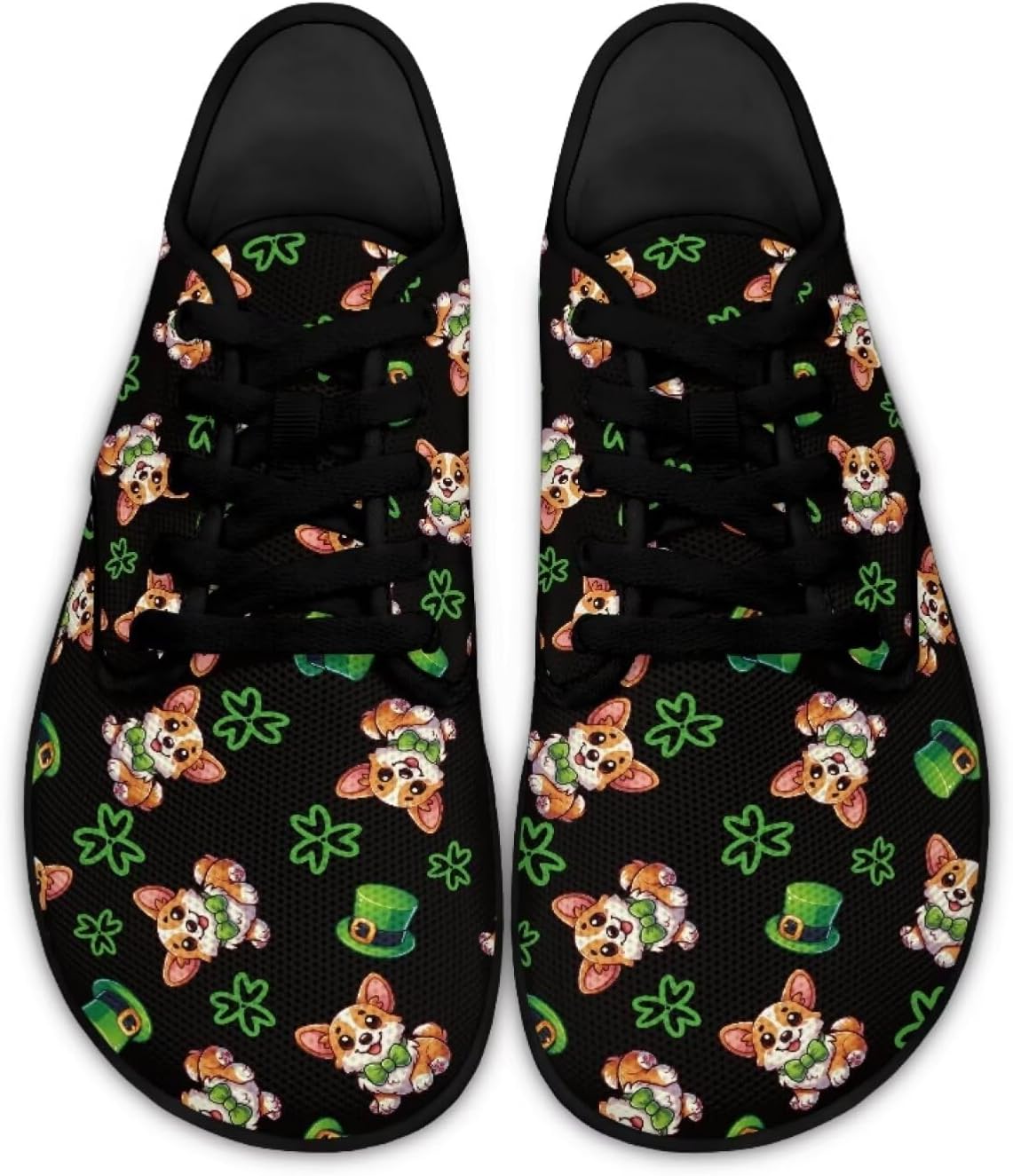 

Кеды Binienty на шнуровке для ходьбы, St. Patrick's Day Hat Corgi