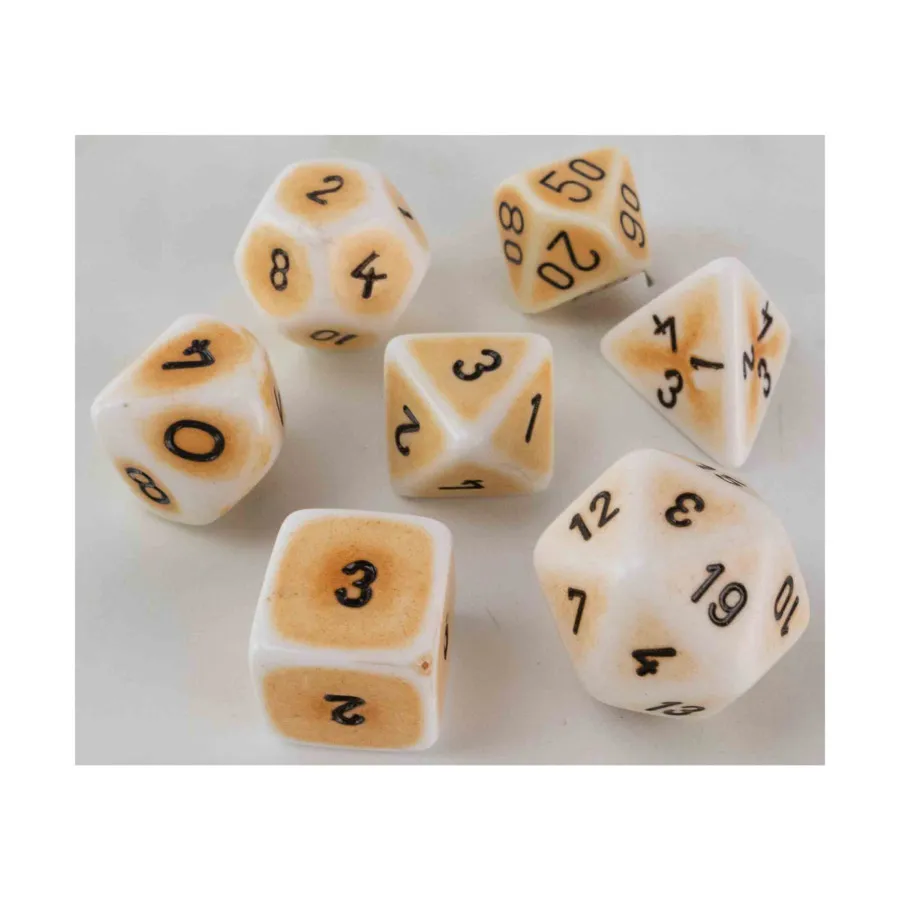 

Оранжевый поли-комплект (7), Dice - Porcelain (Crystal Caste)