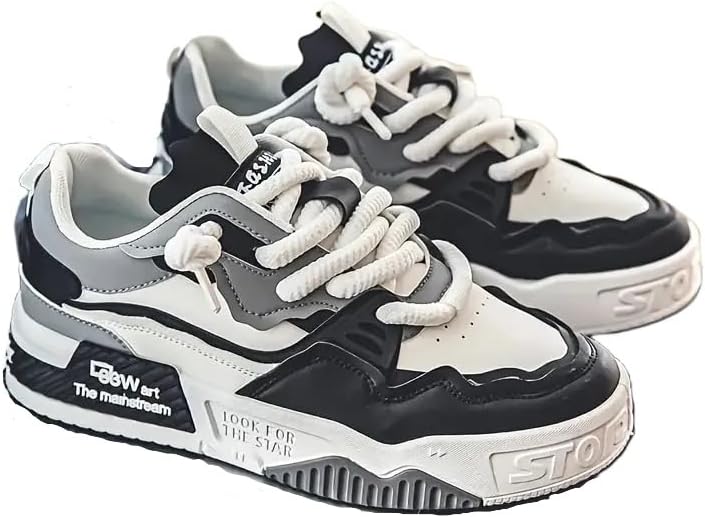 

Удобные нескользящие мужские кроссовки для скейтборда Minlaidian, белый/черный