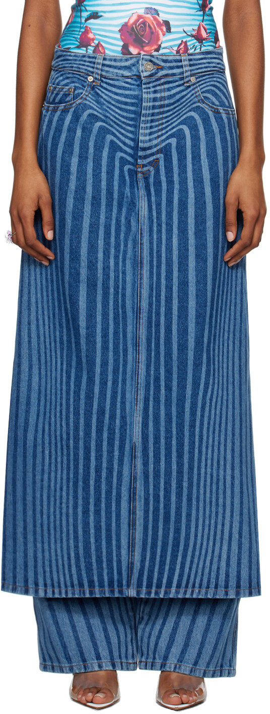 

Синие джинсы 'The Denim Pant Skirt' Jean Paul Gaultier