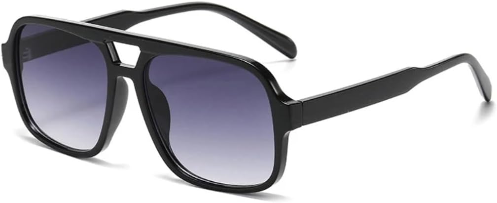 

Ретро-солнцезащитные очки с двойной перемычкой для женщин, роскошные, модные, желто-зеленые, с защитой от УФ-излучения UV400, для мужчин, градиентные VRTRFFTR, Black Gray Gradient