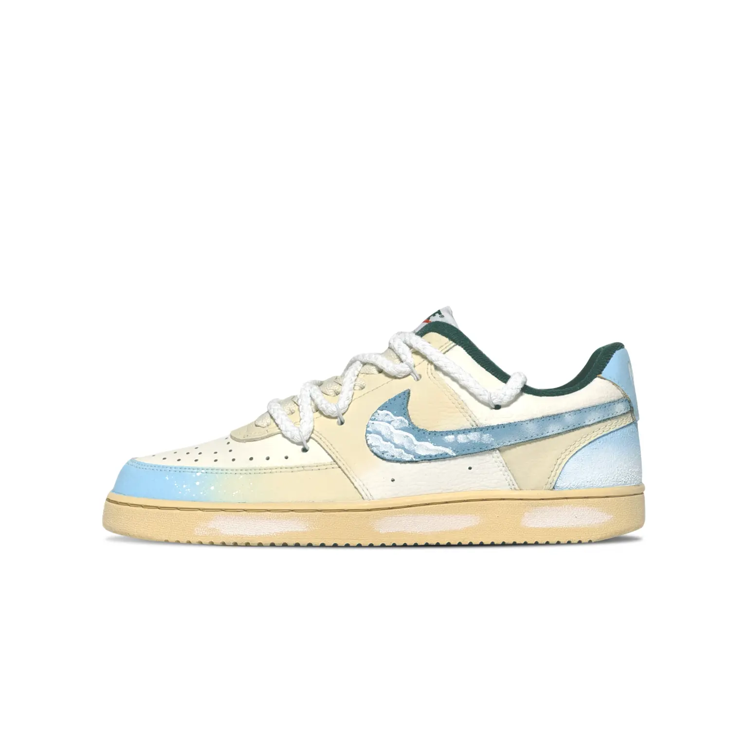 

Кроссовки Nike Court Vision Skateboarding Shoes Unisex Low-top White/blue, белый/синий