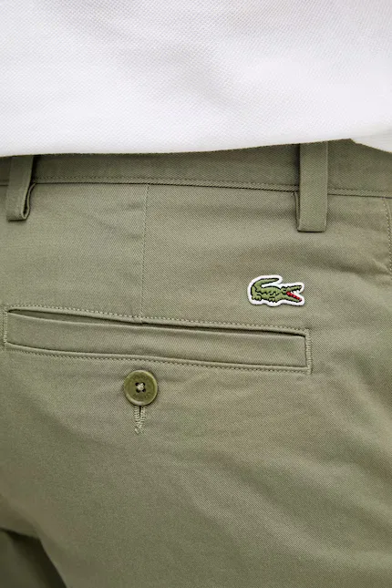 Штаны классические Lacoste, зеленый — фото 4