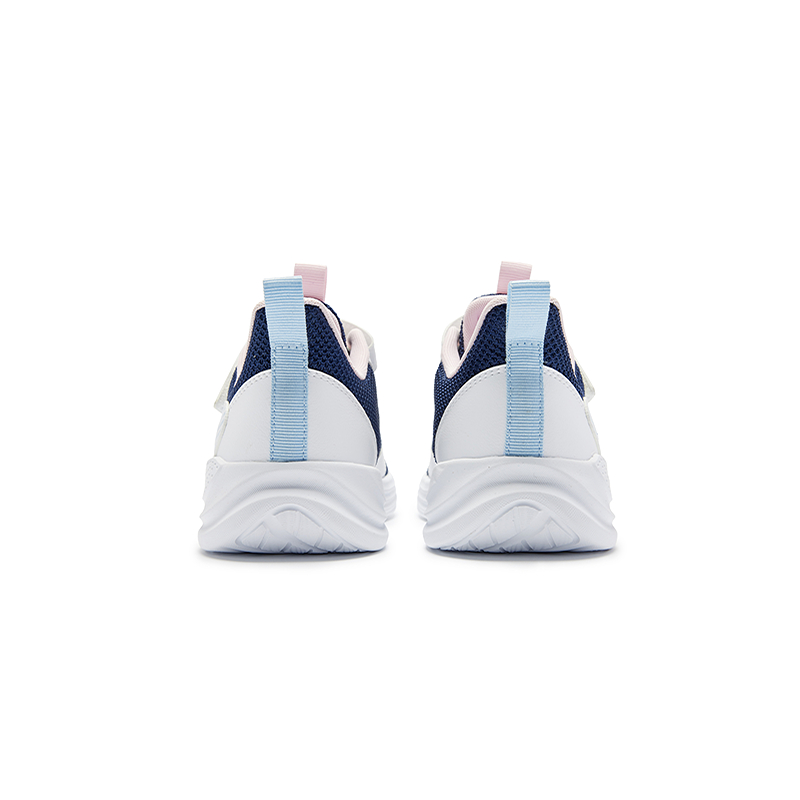 QIAODAN Дышащие легкие амортизирующие кроссовки низкие Begonia Blue/Jordan White детские — фото 4