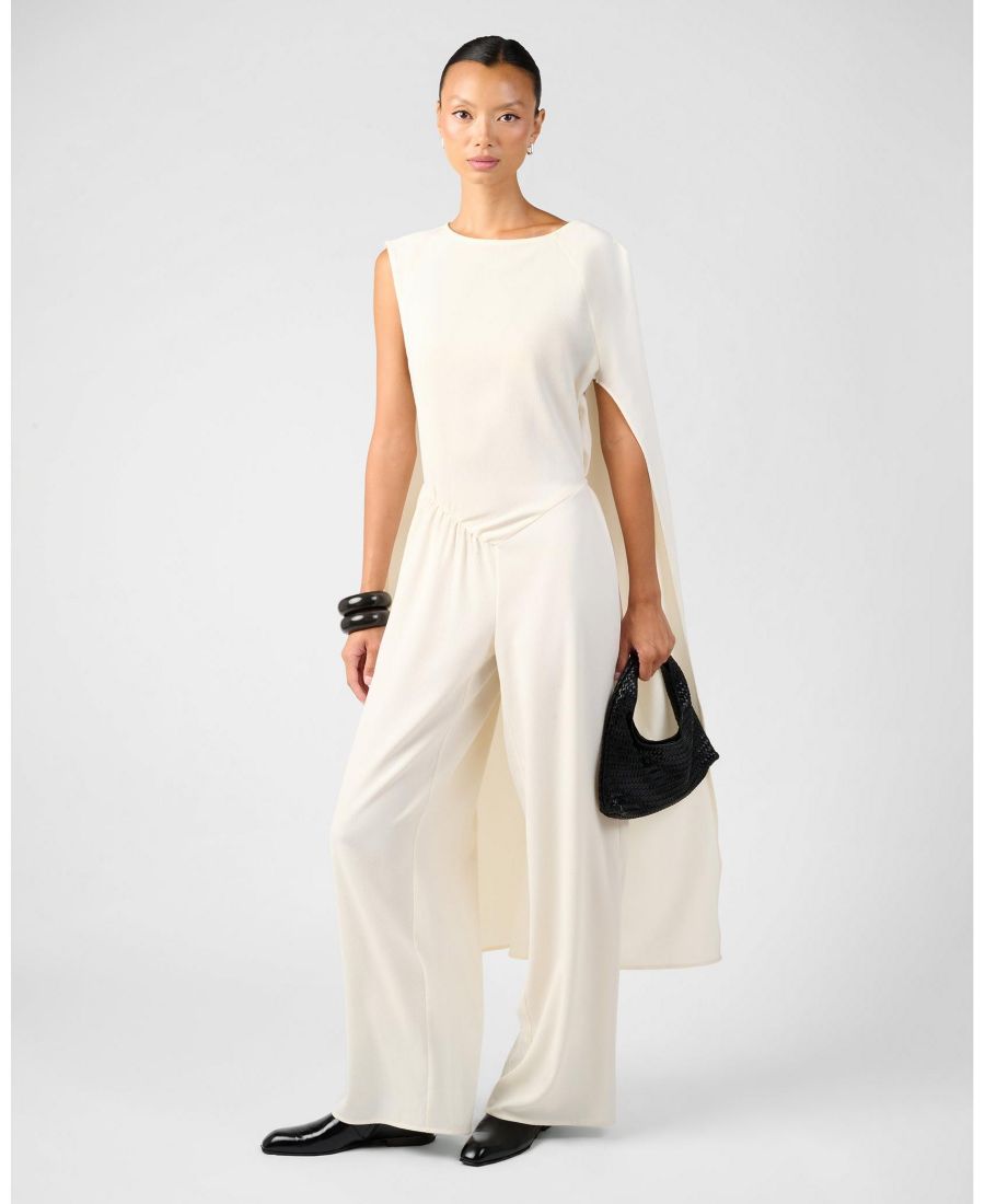 

Женский комбинезон с драпированными рукавами летучая мышь WeWoreWhat, Ivory