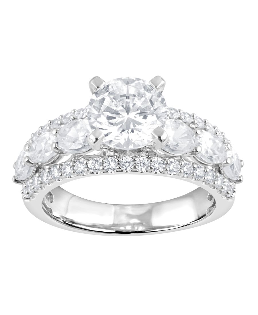 

Сертифицированное обручальное кольцо с выращенным в лаборатории бриллиантом (общий вес 3,25 карата) в оправе из 14-каратного желтого, белого или розового золота Badgley Mischka, White Gold