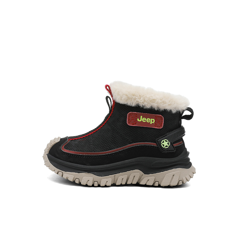 

Jeep Высокие детские ботинки Black Samurai Red Obsidian Black Kids