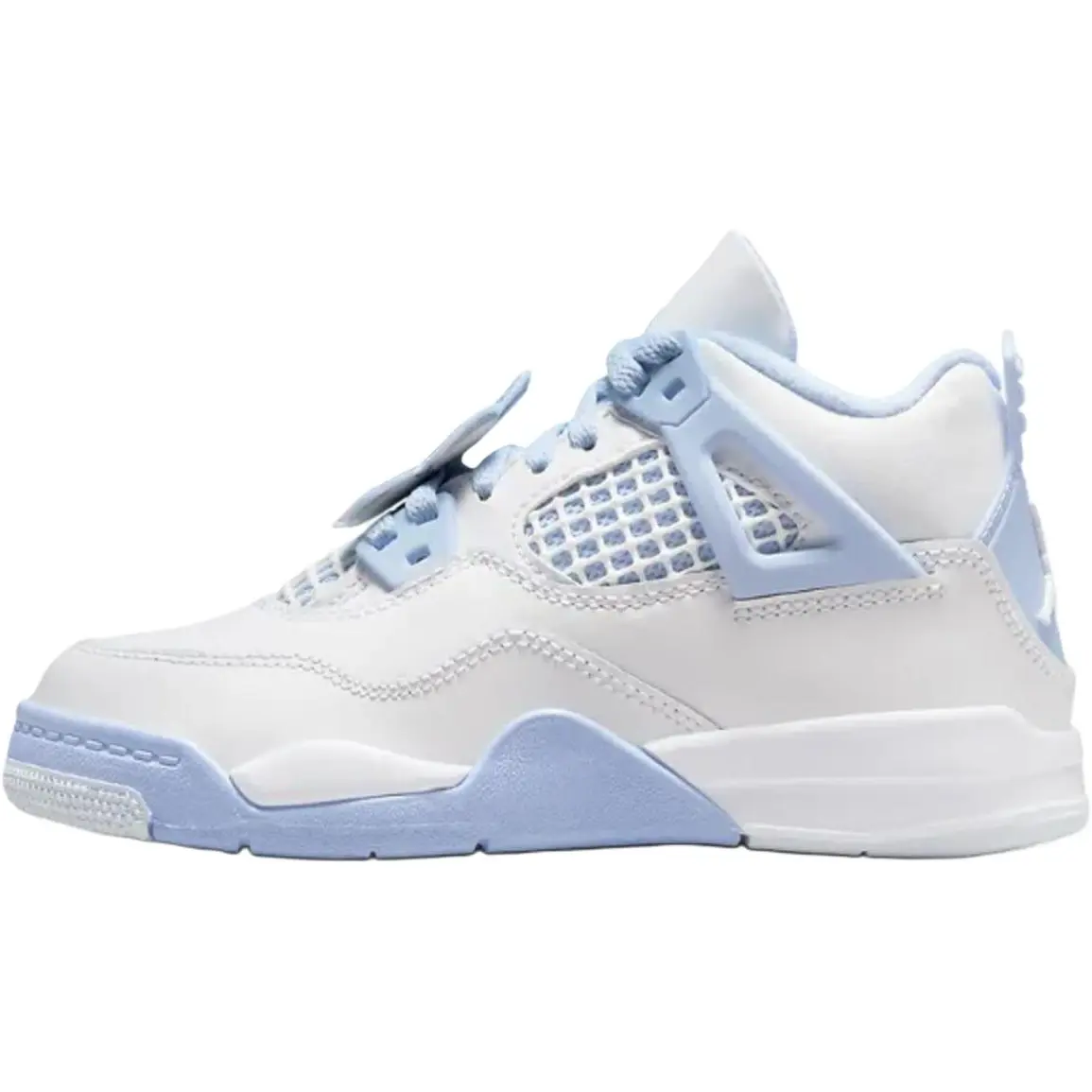Jordan Air 4 противоскользящие износостойкие низкие детские баскетбольные кроссовки white blue для детей 3-7 лет