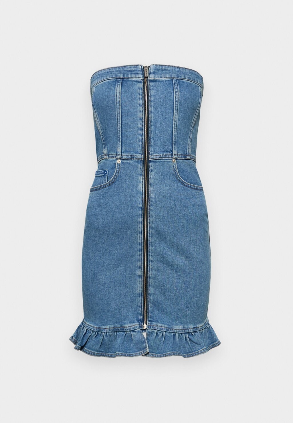 

Платье из денима RUFFLED DRESS Karl Lagerfeld Jeans, светло-голубой деним
