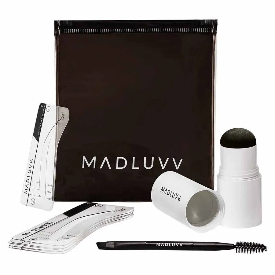 Набор для штамповки и моделирования бровей Madluvv Ladies 1 унция Светло-серый Подарочный набор Макияж 850039252785