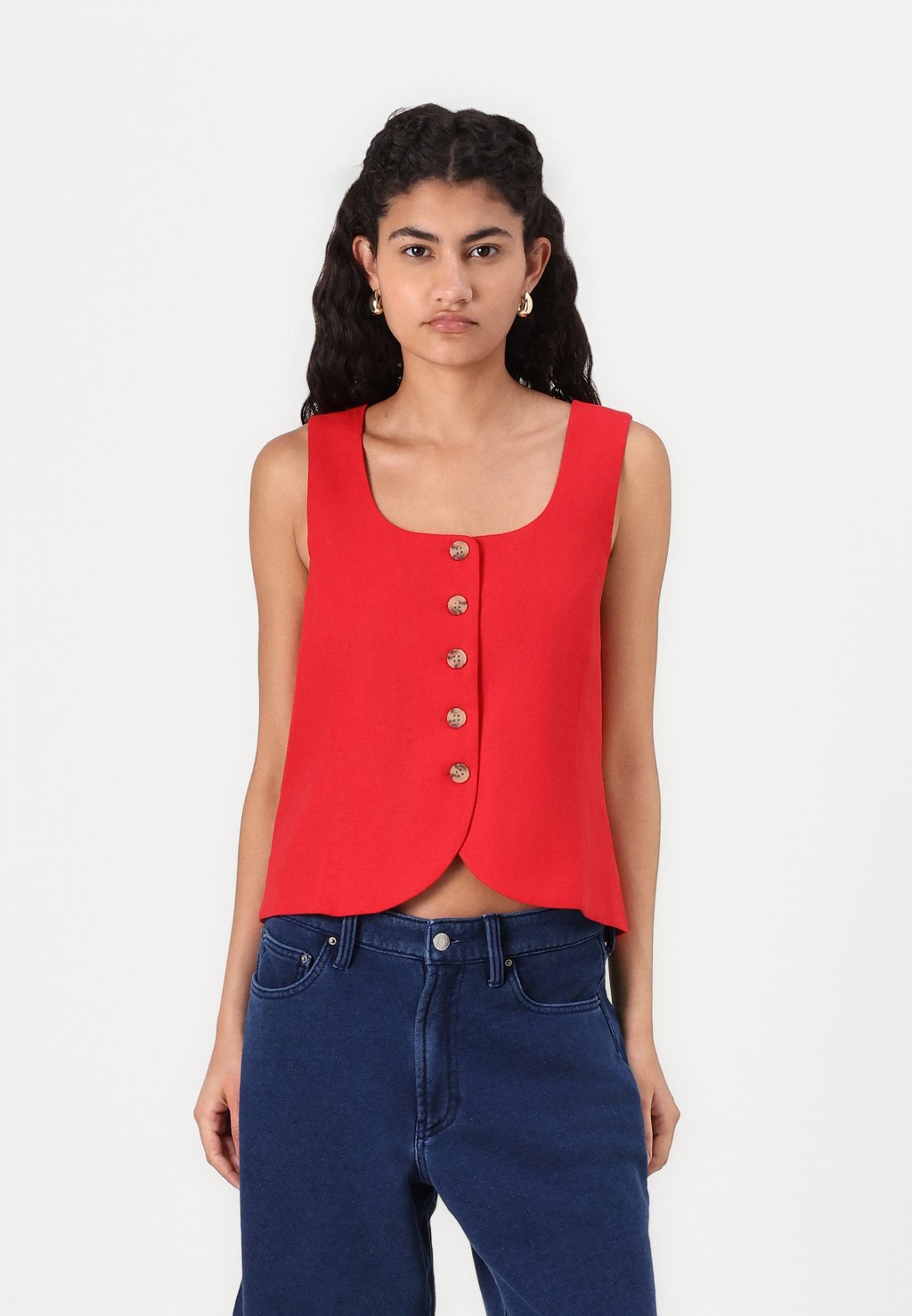 

Топ без рукавов SCOOP NECK VEST GAP, красный