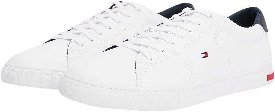 Мужские вулканизированные кроссовки Tommy Hilfiger Essential с кожаными деталями, White — фото 4