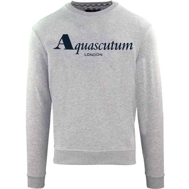 

Серая толстовка с ярким логотипом London Aquascutum, серый