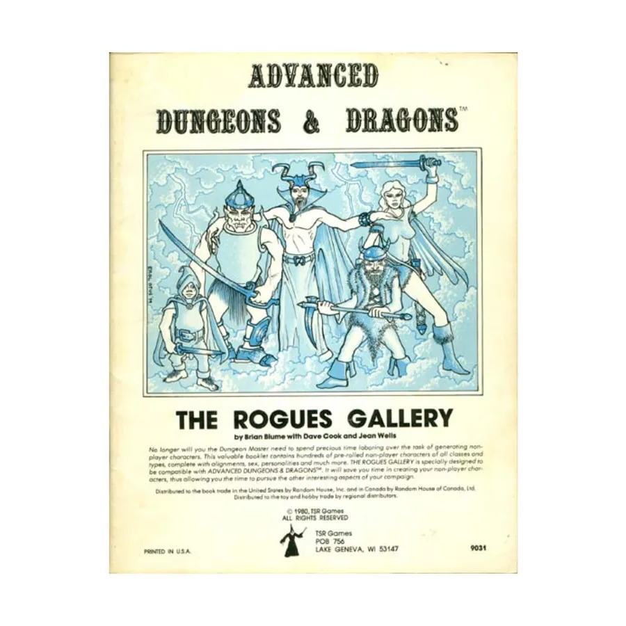 

Rogues Gallery (4th Printing), Advanced Dungeons & Dragons (1st Edition) - Core Books, Box Sets & Miscellaneous, мягкая обложка