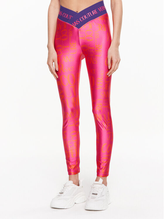 

Леггинсы узкого кроя Versace Jeans Couture, розовый