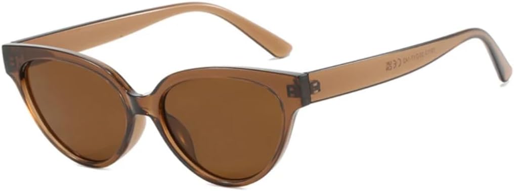 

Солнцезащитные очки с защитой UV400 | «Кошачий глаз», маленькая оправа, цветные линзы | для женщин и мужчин, для занятий спортом на открытом воздухе и вождения DSVIGF, Brown Brown