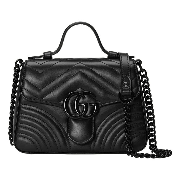 

Сумка gg marmont top handle bag 'black' Gucci, черный