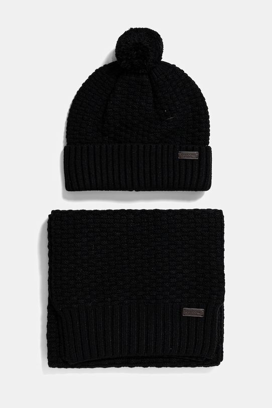 

Шапка и шарф Barbour, черный