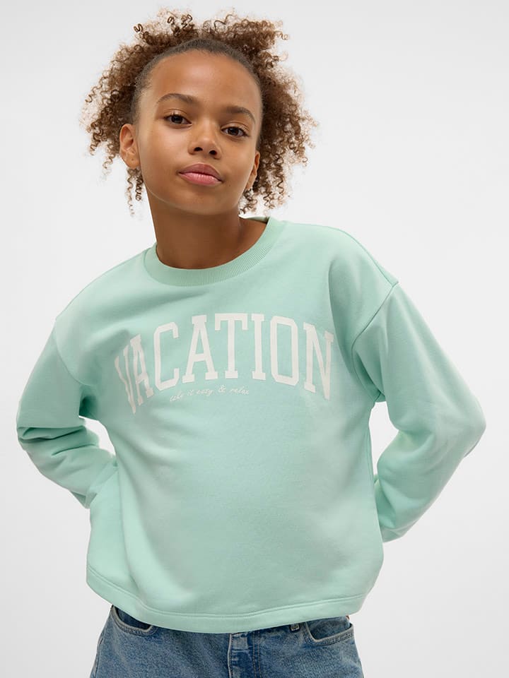 Толстовка Vero Moda Girl, светло-зеленый — фото 3
