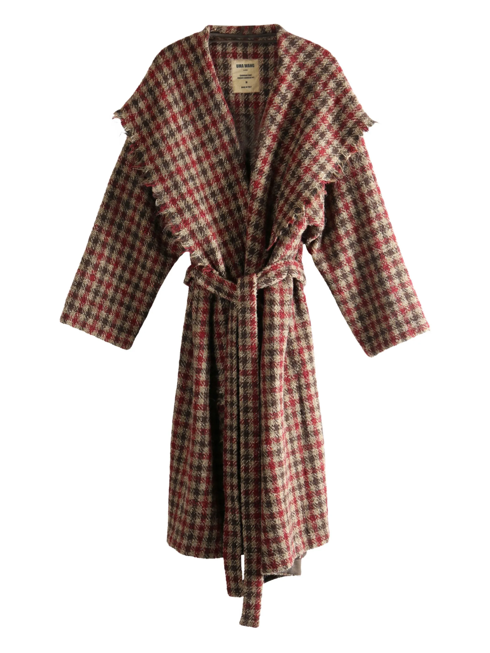 

Пальто оверсайз в клетку Uma Wang, бежевый