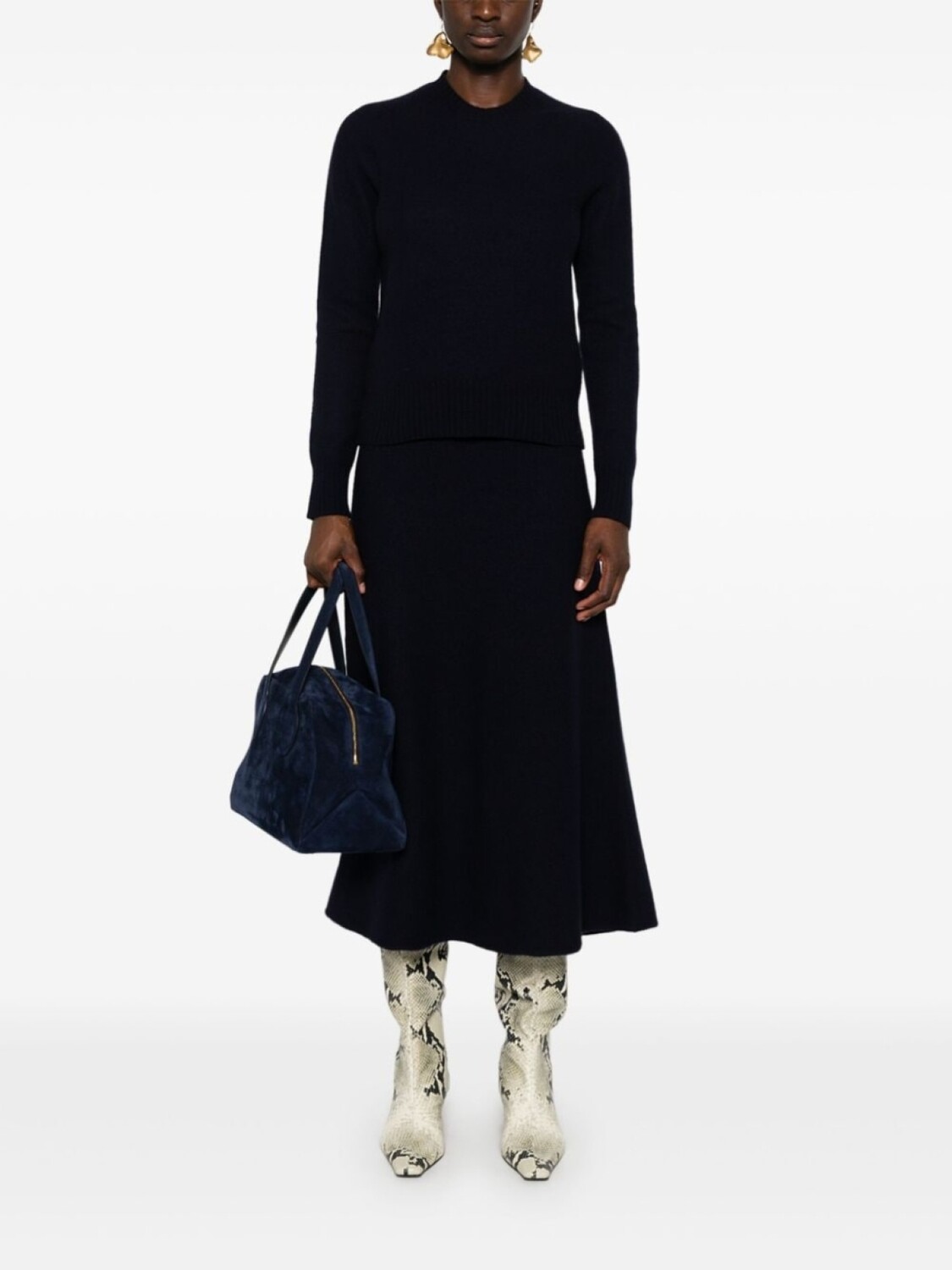 

Jil Sander юбка миди А-силуэта, синий