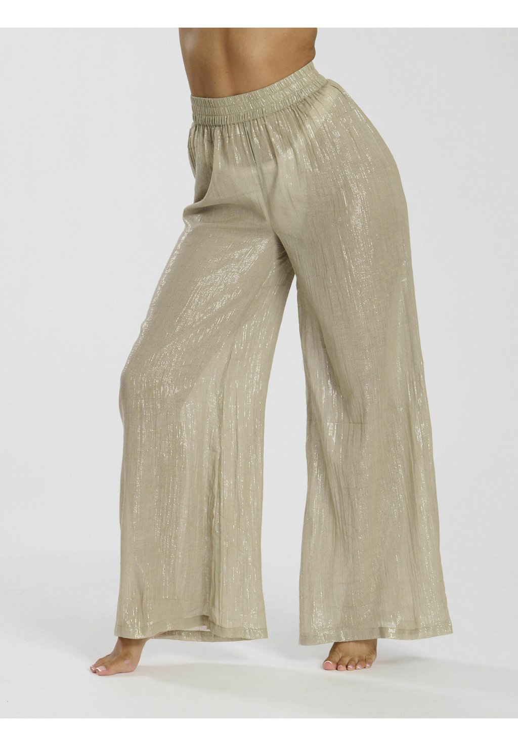 

Брюки METALLIC WIDE LEG South Beach, хаки