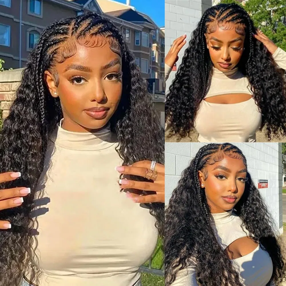 Накладка на пробор 4x4 из кудрявых человеческих волос Tnice, (4 X 4 Lace Closure Deep Curly Hair) — фото 3