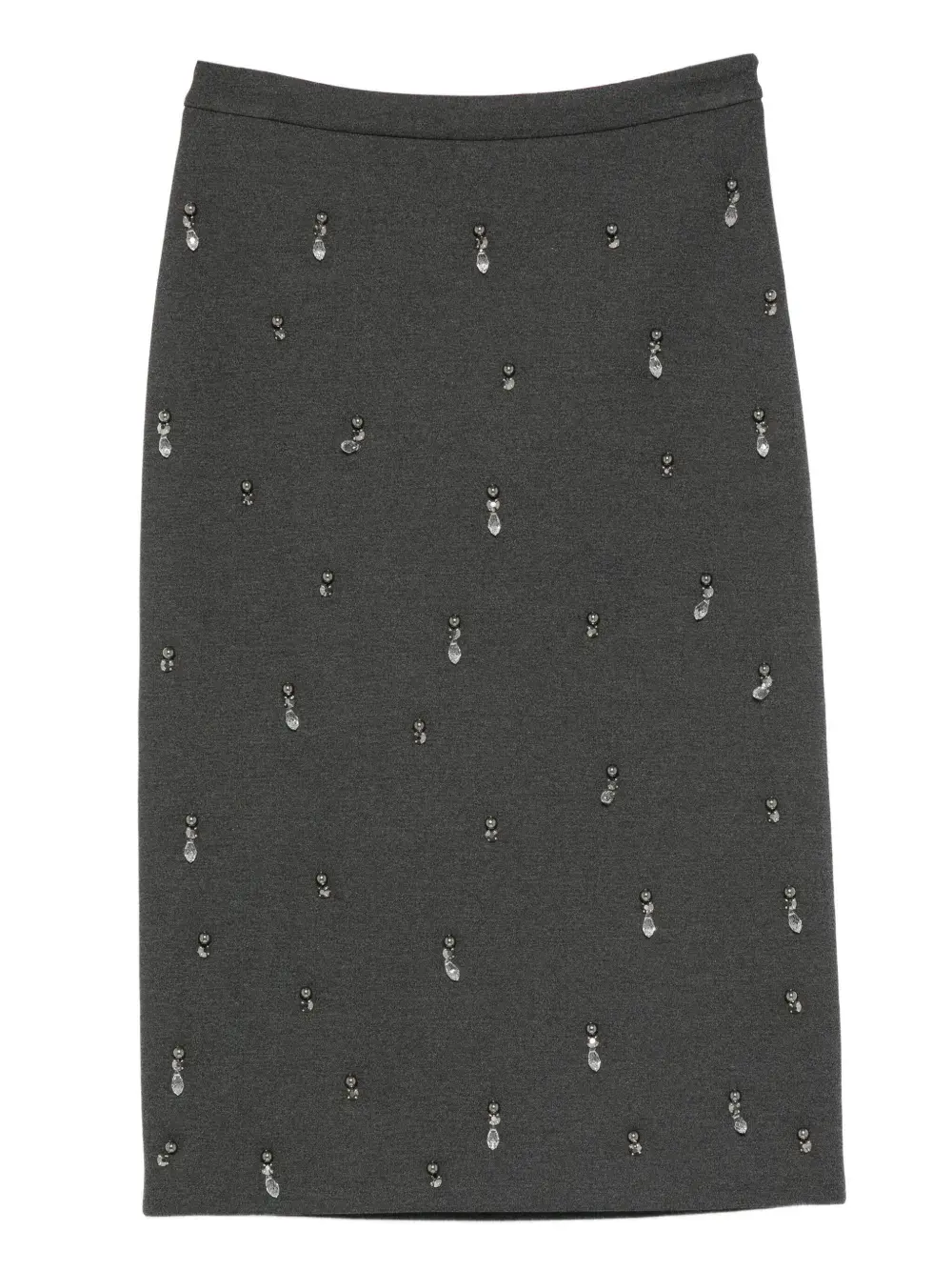 

Юбка со стразами Semicouture, серый