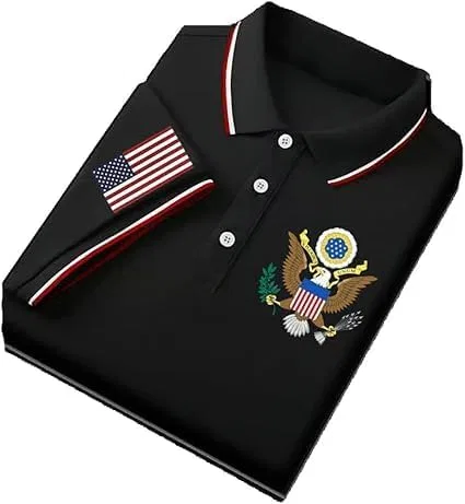Мужская поло с принтом к 250-летию США 1776-2026 Eagle Patriotic Generic, 01
