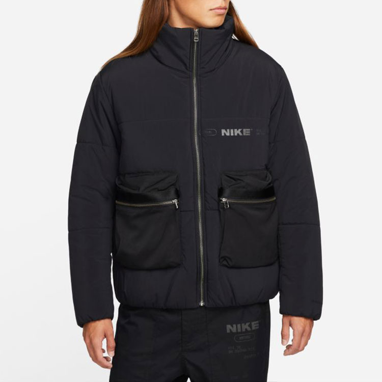 Nike Пуховик мужской Black Stand Collar Moderate Others — фото 4