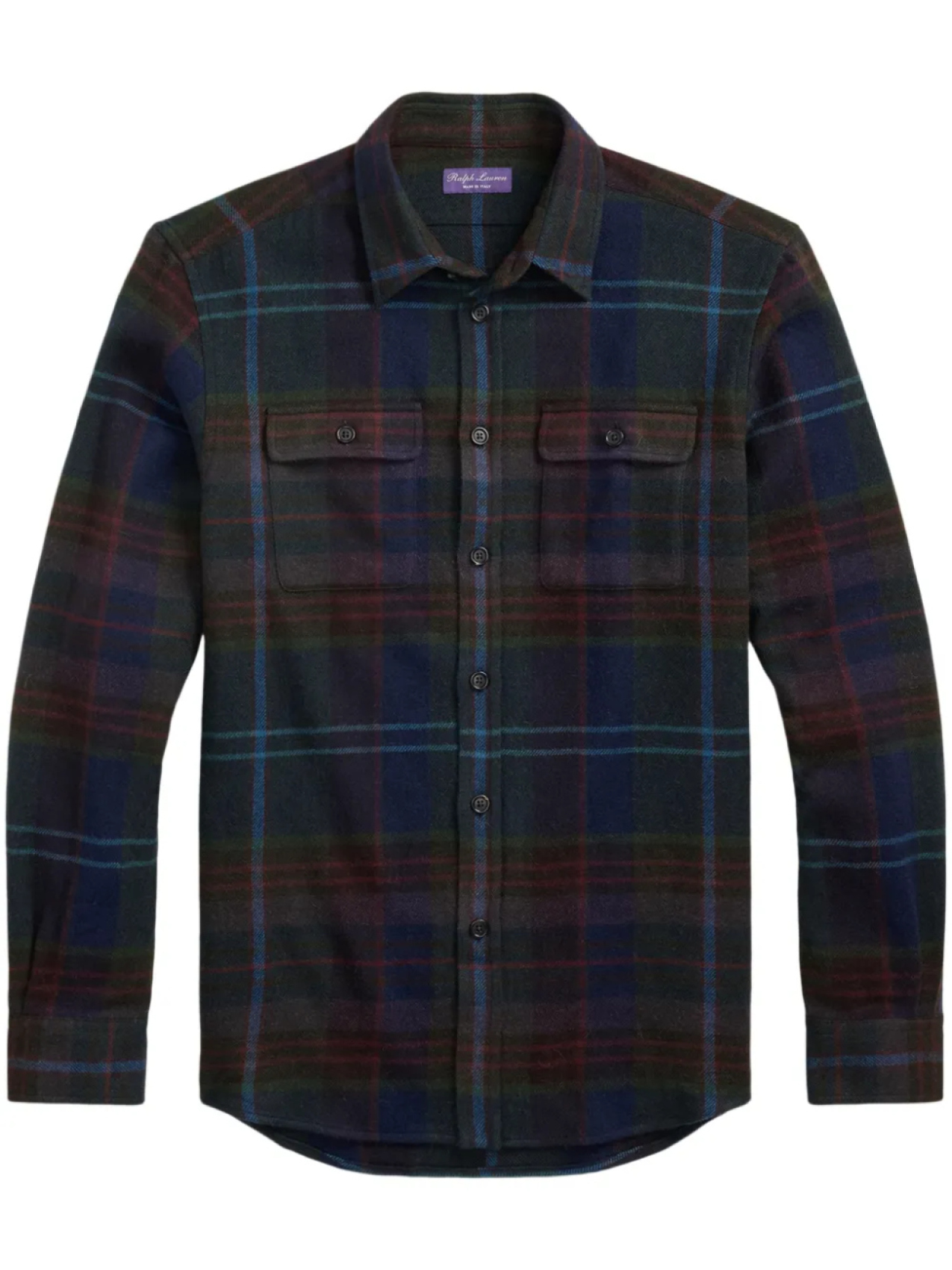 

Шерстяная рубашка в клетку Ralph Lauren Purple Label, зеленый