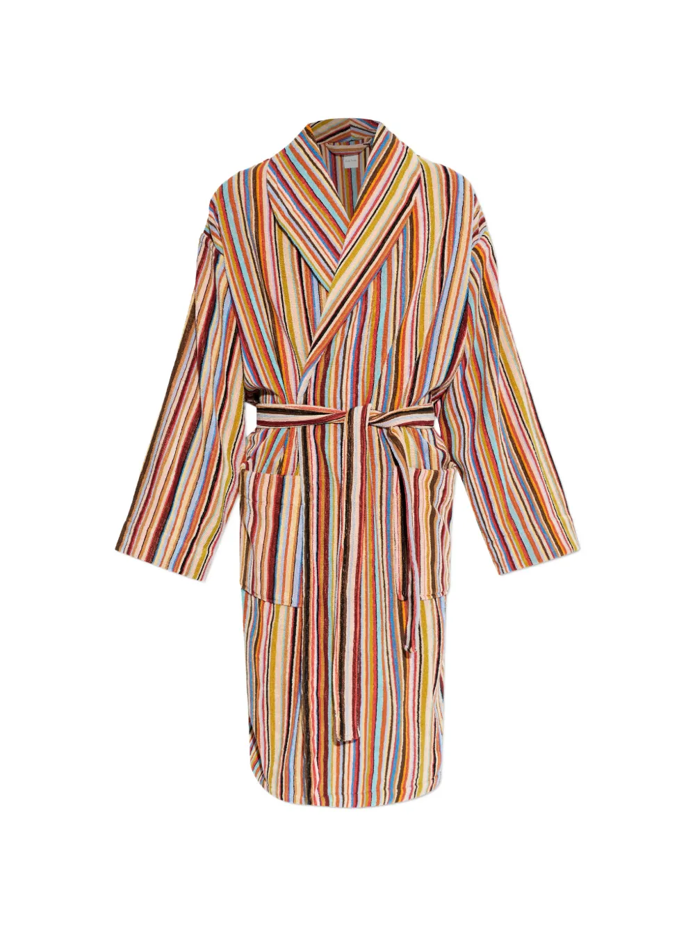 

Полосатый халат с поясом Paul Smith, красный