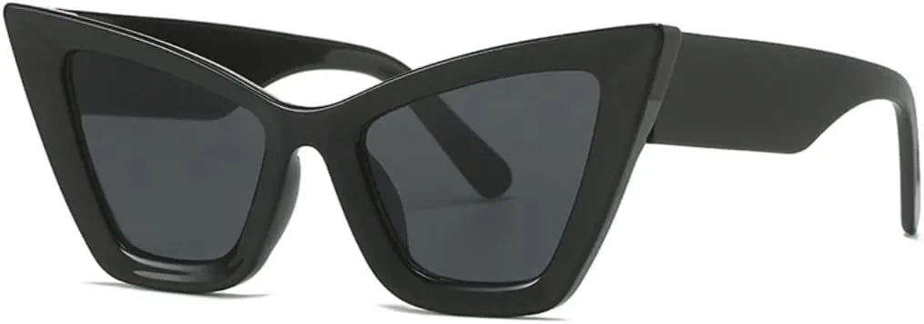 

Модные солнцезащитные очки большого размера «кошачий глаз» для женщин, винтажные градиентные очки с защитой от УФ-излучения для мужчин UUPTTPL, Black Grey