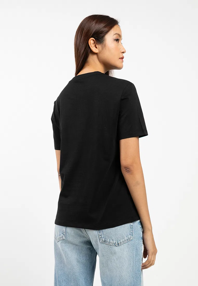 Футболка, классическая с графическим принтом, Calvin Klein Jeans, черный — фото 2