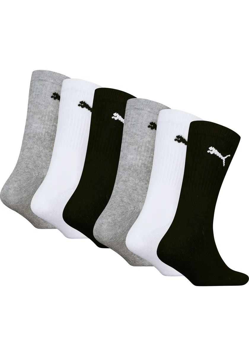 Носки PUMA "JUNIOR CREW SOCK 6P ECOM" (6 пар), мягкая подошва для дополнительного комфорта, белый — фото 2