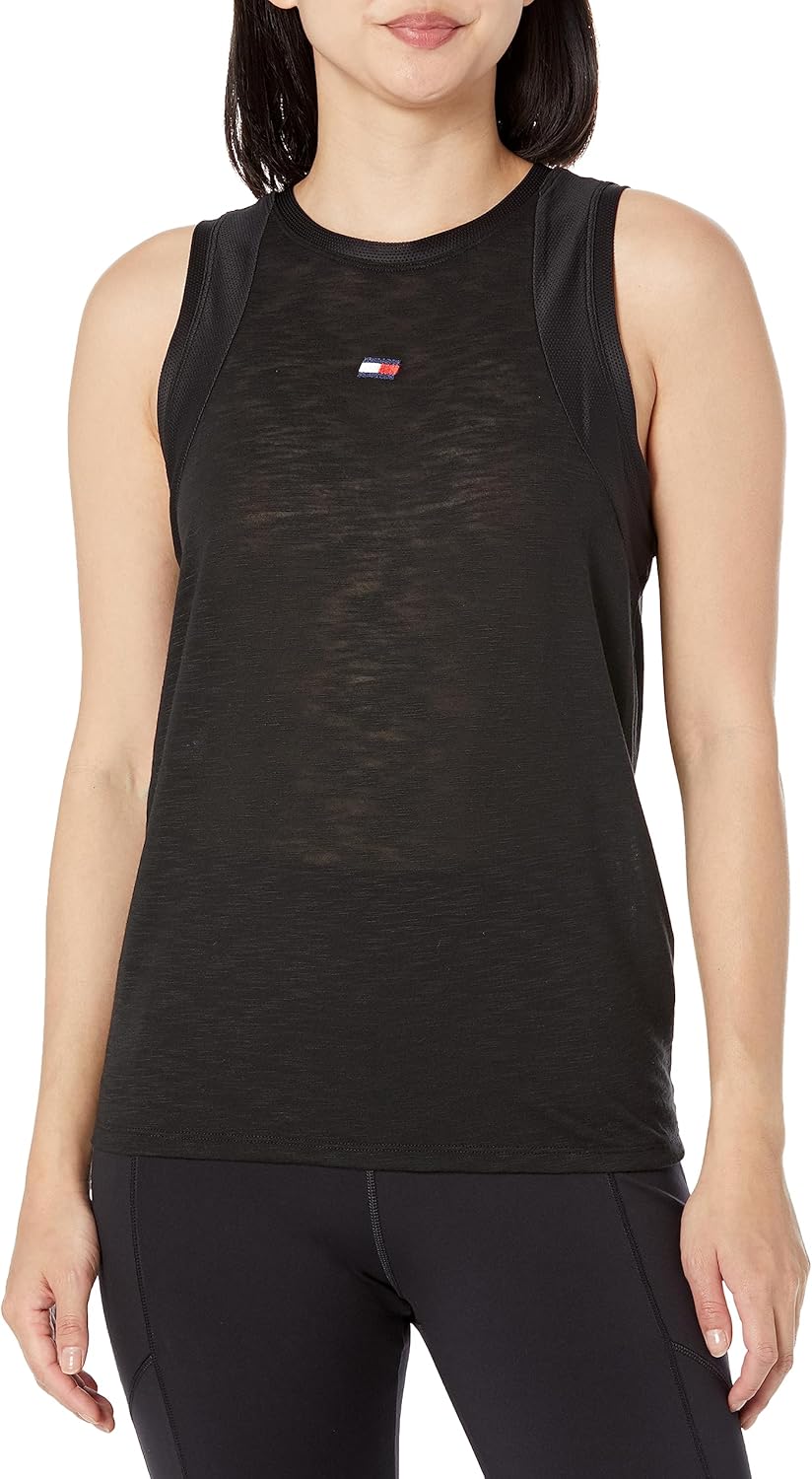 

Женская спортивная майка Tommy Hilfiger Performance Tie Back Mesh с завязками на спине, Black