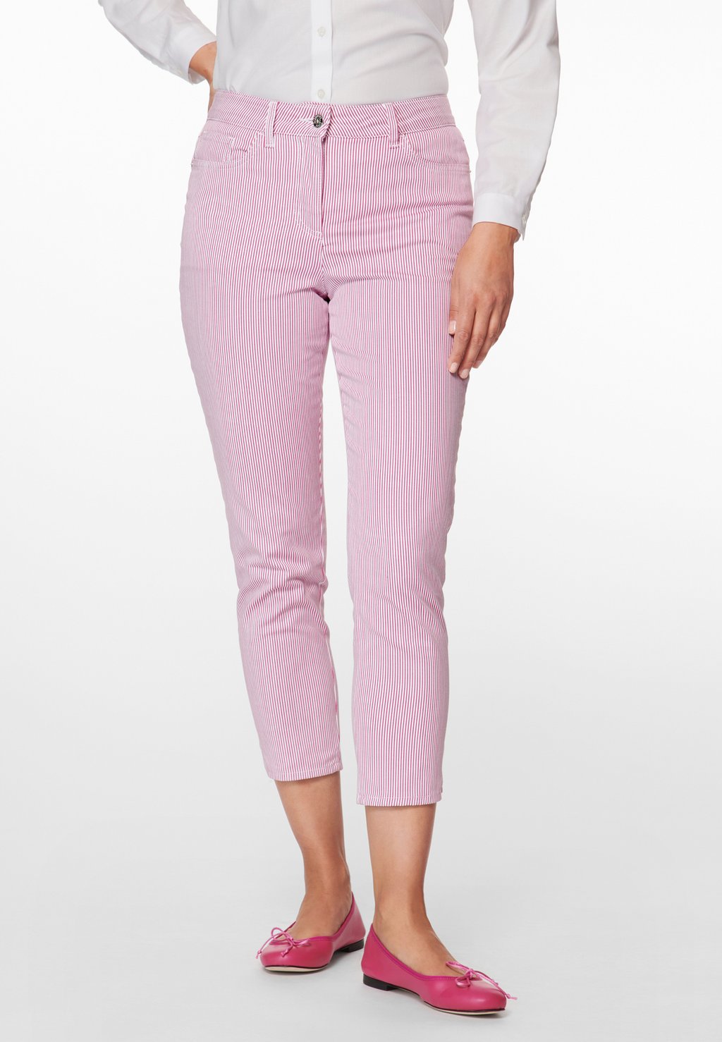 

Джинсы облегающего кроя GESTREIFTE MADELEINE, цвет White Bright Pink