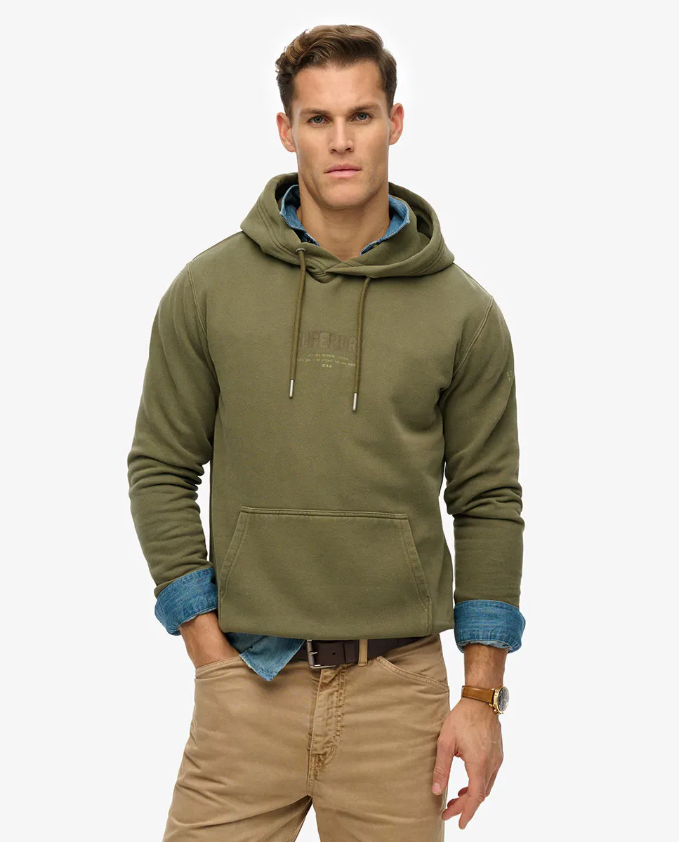 

Мужская универсальная спортивная толстовка с капюшоном Superdry, темно-зеленый