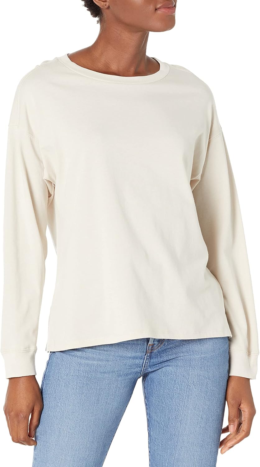 

Женская футболка Calvin Klein Hudson с длинным рукавом и свободным кроем, Birch