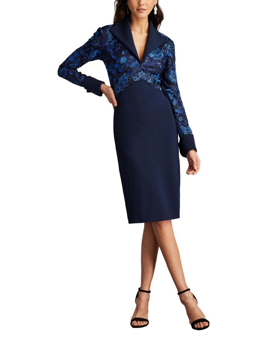 

Женское платье Auger с французскими манжетами Tadashi Shoji, Mdnit