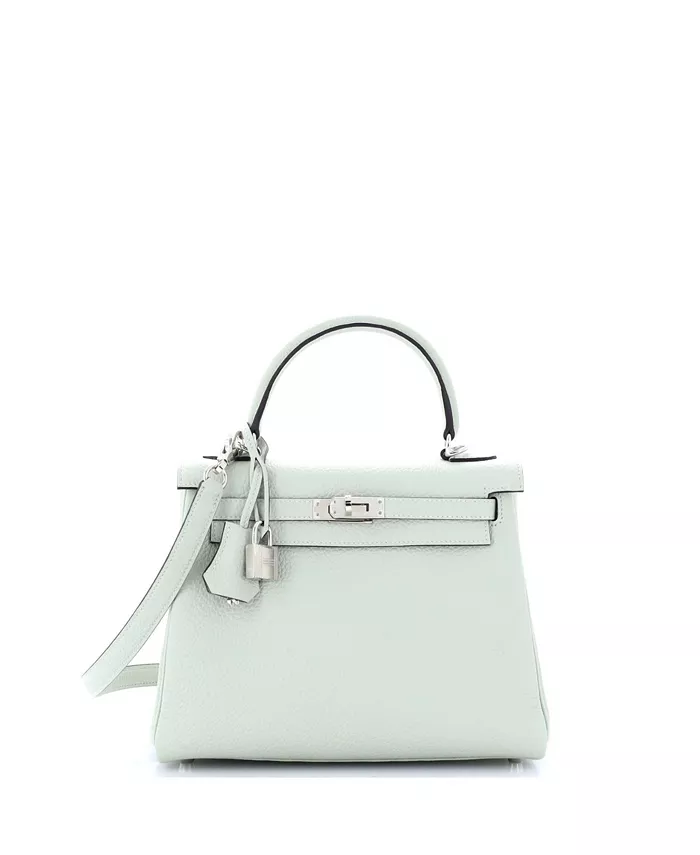 

Сумка Kelly 25 серого цвета Clemence с фурнитурой из палладия Pre-Owned HERMÉS, серый