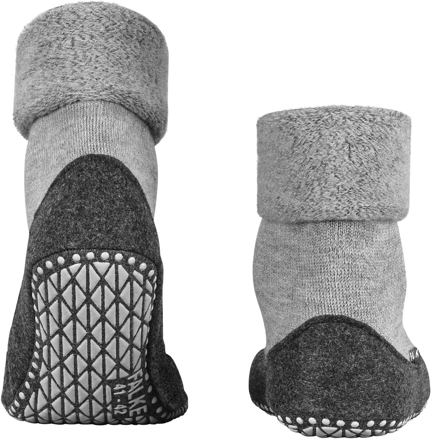 Мужские тапочки-носки FALKE Cosyshoe M HP, серый/светло-серый — фото 2