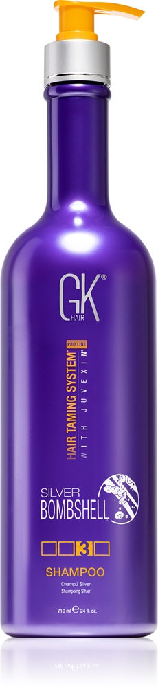 

Серебряный шампунь-бомба для светлых волос, нейтрализующий медные оттенки Gk Hair, 710 мл