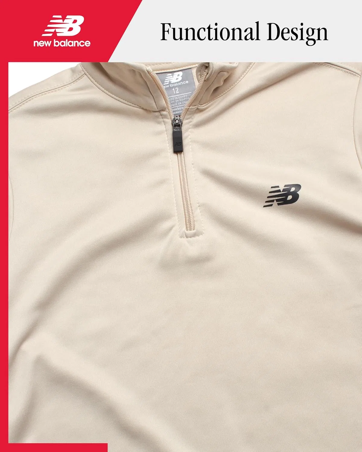 Детский спортивный костюм New Balance, флисовая куртка и джоггеры, Timberwolf Tan — фото 3