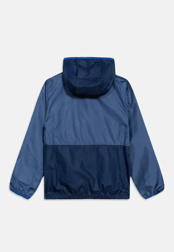 Куртка-Ветровка с капюшоном и спинкой для активного отдыха Columbia, Dark Mountain/ Coll Navy/Mountain Blue — фото 2