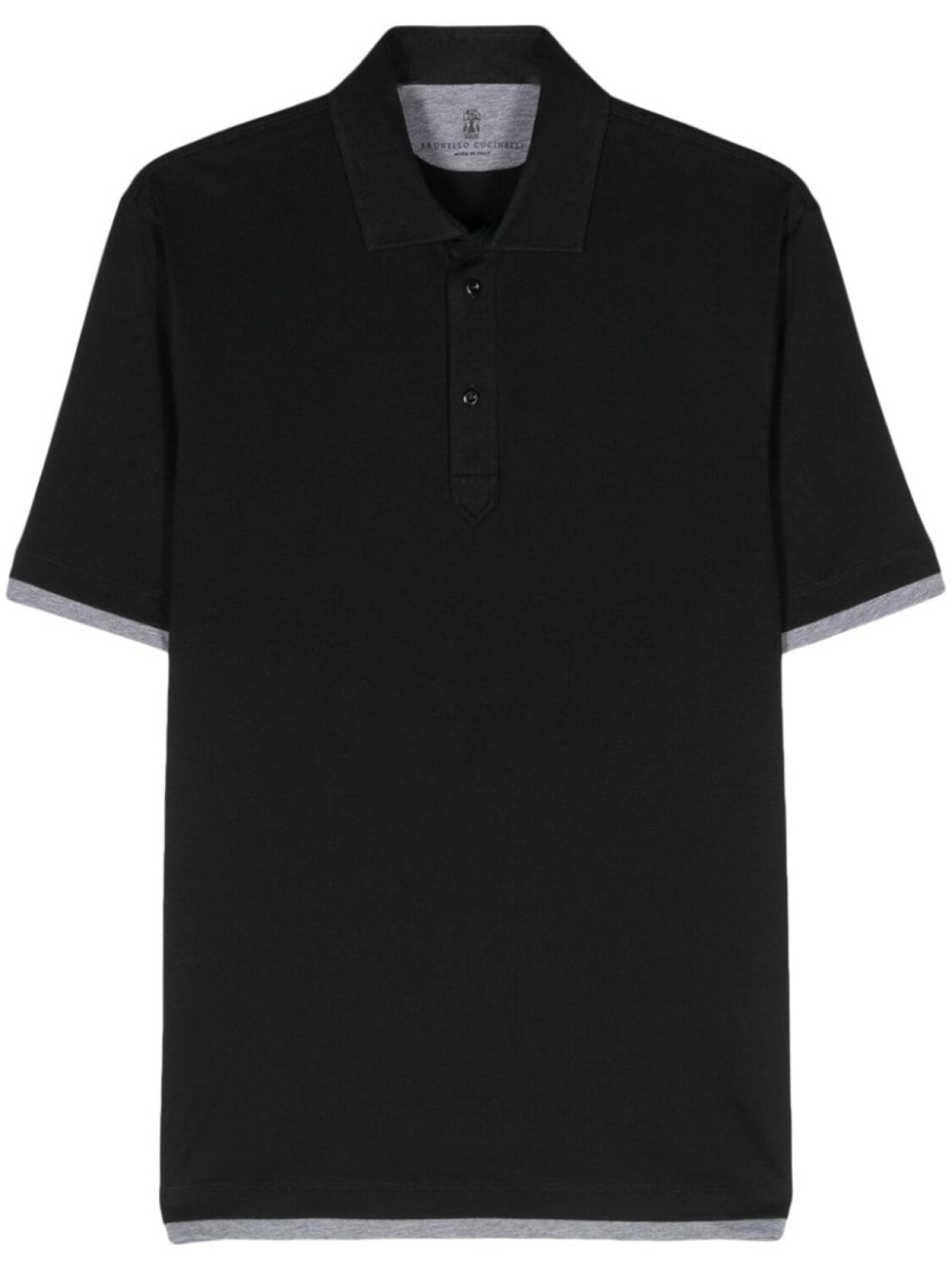 

Brunello Cucinelli многослойная рубашка поло, черный