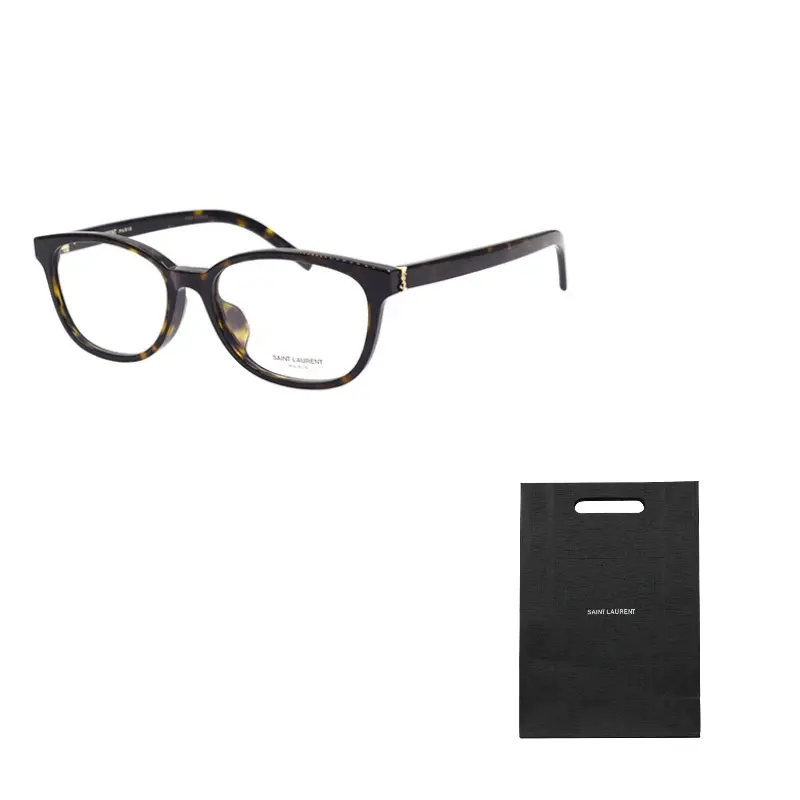 

SAINT LAURENT Оправы для очков нестандартной формы в черепаховом цвете для женщин, Tortoiseshell